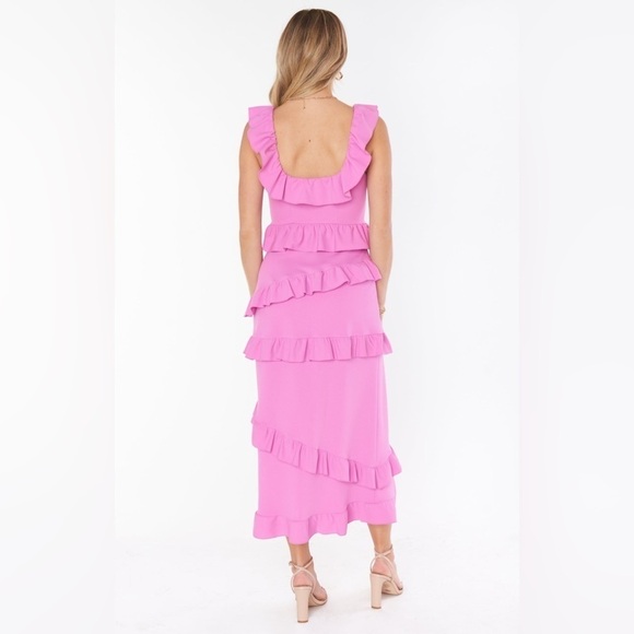 SHOW ME YOUR MUMU Greta Dress In Lilac Pink Stretch - Picture 5 of 8